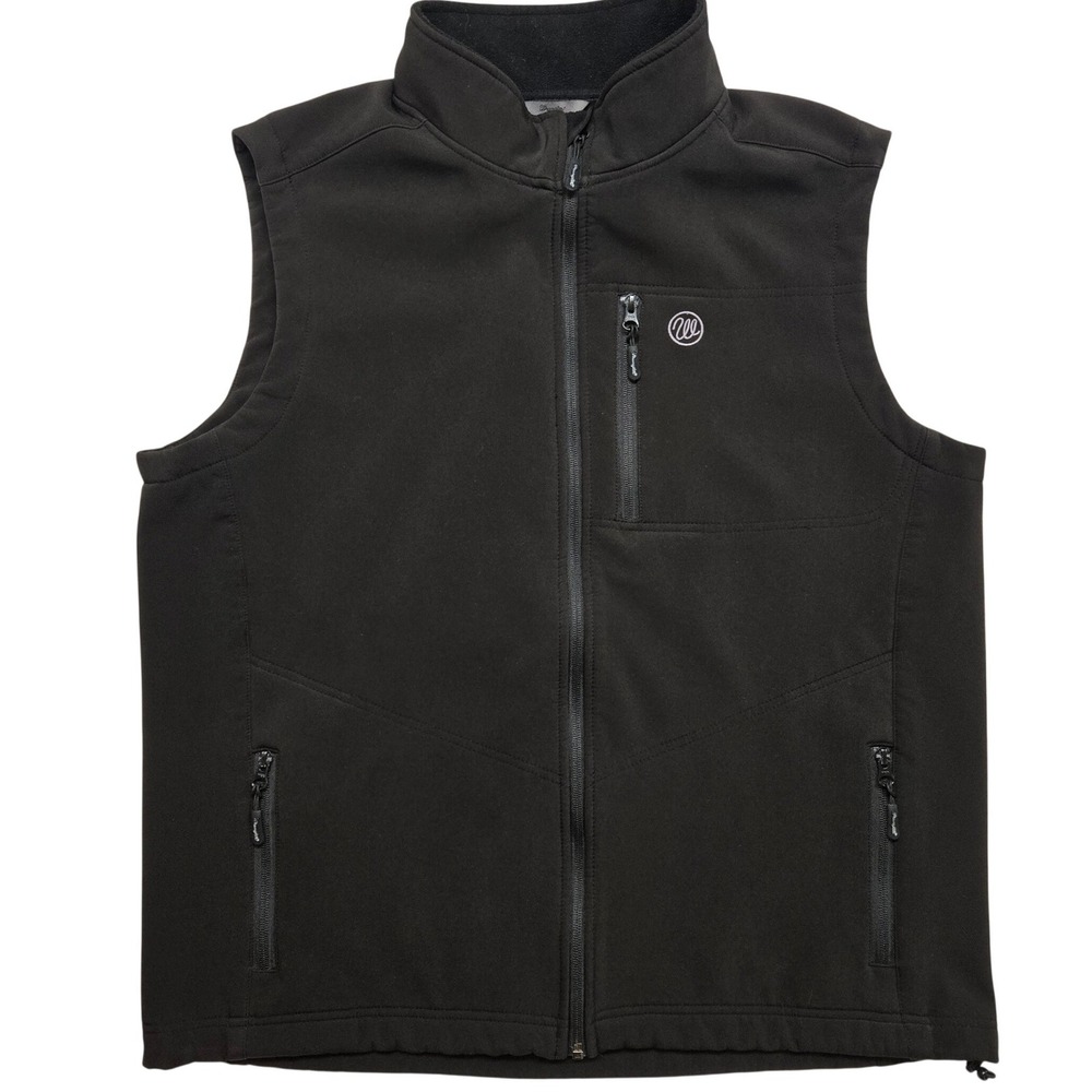 Wrangler Trail Vest Mens Softshell Fleece Lined Black Full Zip XLT MJK018S
